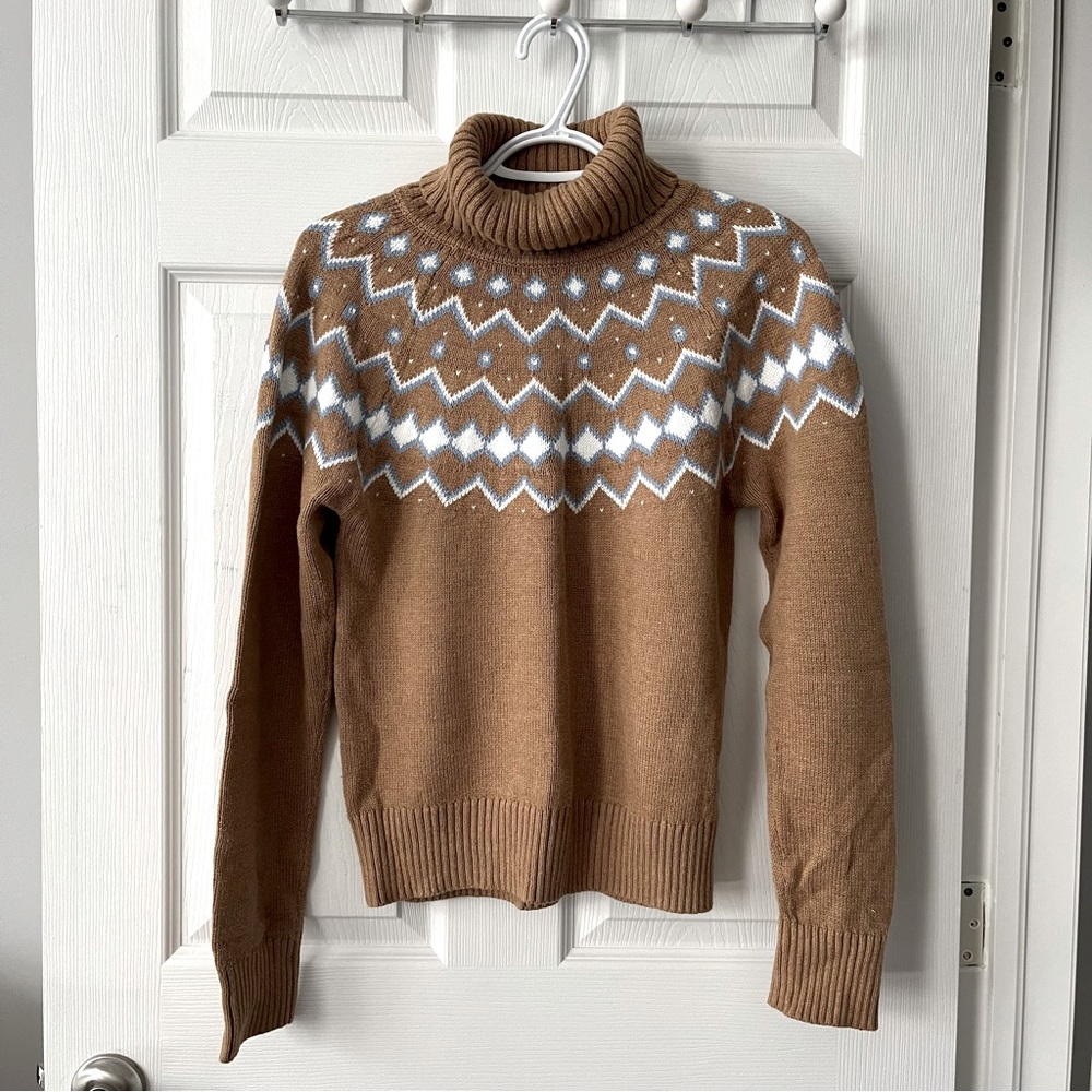 J. Crew fairisle turtleneck sweater, S